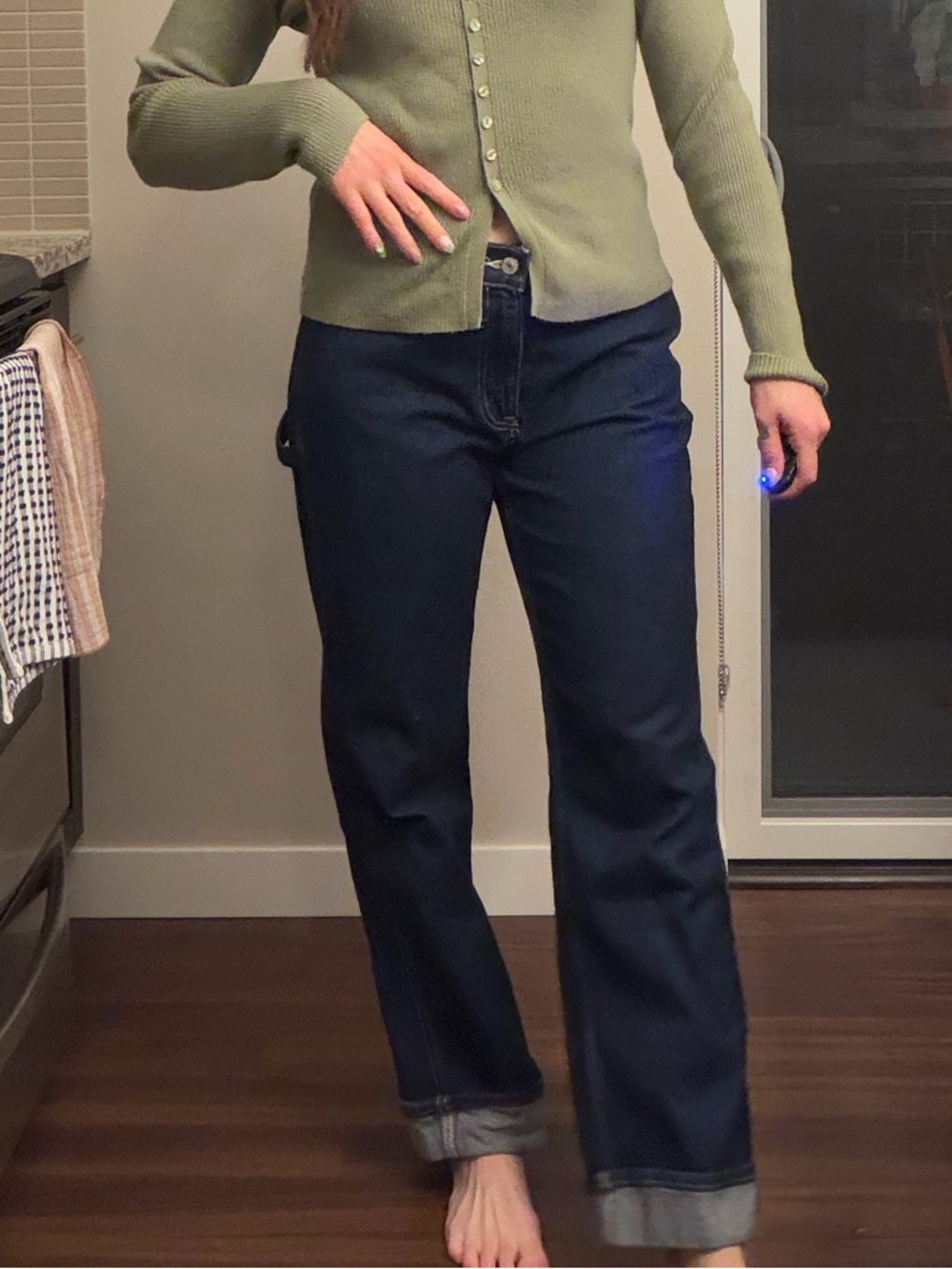 Abercrombie & Fitch Dark Blue curve love jeans